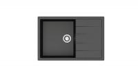 Мойка Модель 161, Прямоугольная 750х505х218мм, Черный   Мрамор