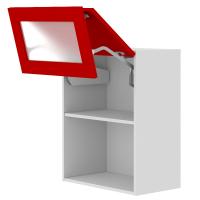 Шкаф навесной  со складными дверями наверх со стеклом 900315720