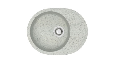 Мойка Модель 10, Овал малый 575х440х215мм, Светло-Серый   Мрамор