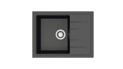 Мойка Модель 150, Прямоугольная Малая 575х470х218мм, Черный   Мрамор