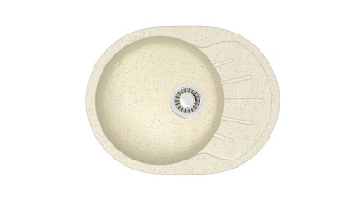 Мойка Модель 10, Овал малый 575х440х215мм, Бежевый   Мрамор