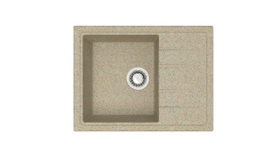 Мойка Модель 150, Прямоугольная Малая 575х470х218мм, Песочный   Мрамор
