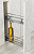 Cargo mini 150 мм Starax 2-х.ярусная, (106х475х495) хром частичное выдвижение, левая S-2421-С