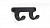 Крючок K220BL. 2 Черный матовый TWIN