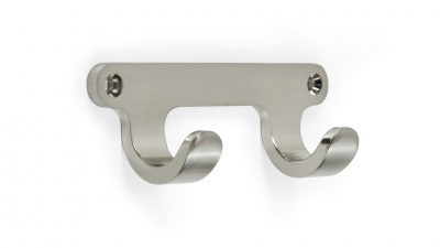 Крючок K220BSN. 2 Атласный сатиновый никель TWIN