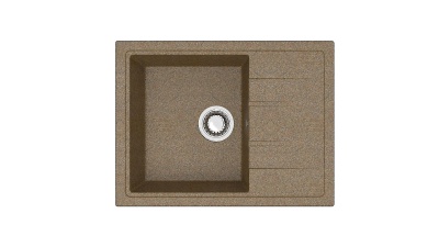 Мойка Модель 150, Прямоугольная Малая 575х470х218мм, Терракот   Мрамор