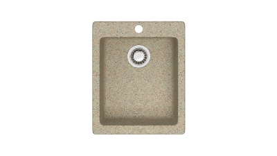 Мойка Модель 8, Квадратная 425х500х195мм, Песочный   Мрамор