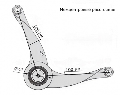 Подъемник Design - межцентровые расстояния